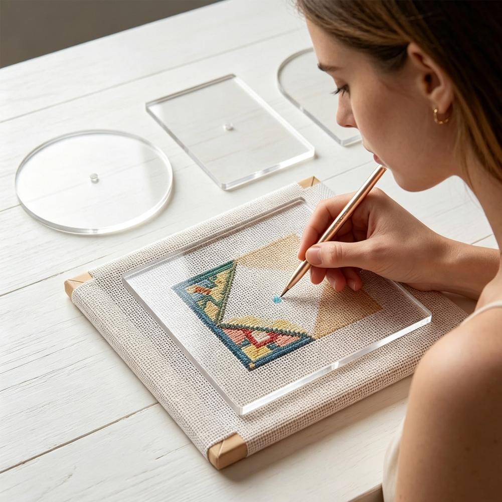 Embroidery Craft - 5PCS Embroidery Acrylic Templates Set Round/Square/Rectangle/Oval/Arch
