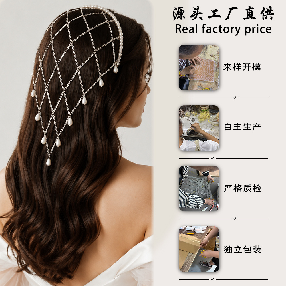 Imitation Pearl Trim Mesh Head - đánh giá và giá Beaded Trim Fringe
