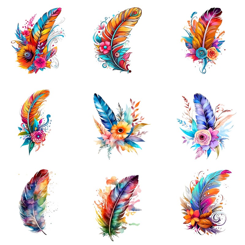 Colorful Feather Bohemian Iron - đánh giá và giá Embroidery Craft