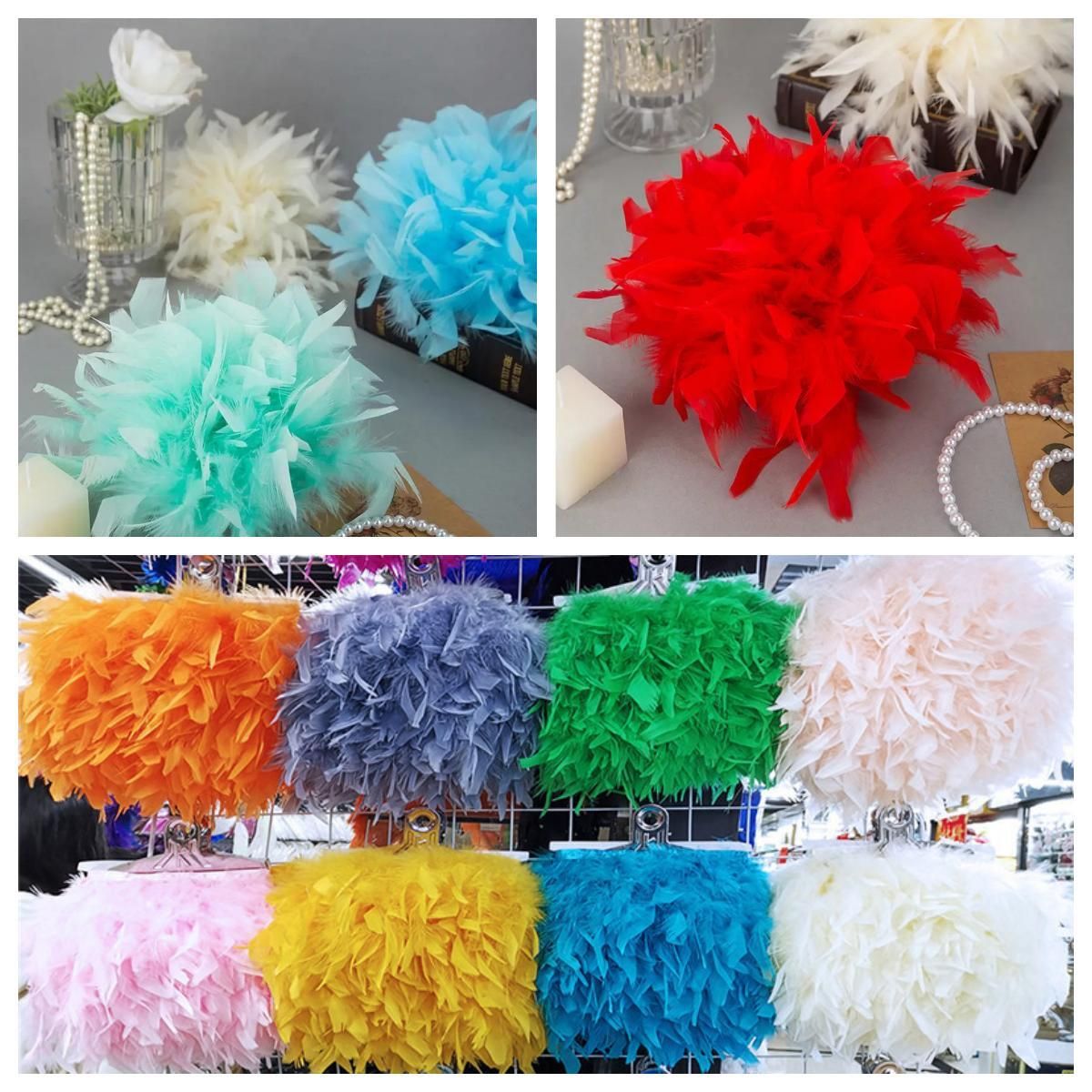 Natural Turkey Marabou Feather - đánh giá và giá Feather Trim Marabou